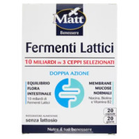 Matt Benessere Fermenti Lattici 10 Miliardi In 3 Ceppi Selezionati 20 Capsule 6 g