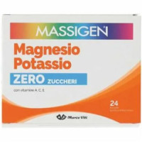 INTEGRATORI MAGNESIO E POTASSIO ZERO ZUCCHERI MASSIGEN GR.4X24