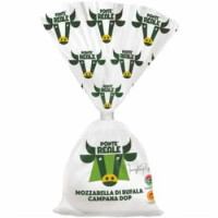 MOZZARELLA DI BUFALA CAMPANA DOP CIUFFO TRASPARENTE PONTE REALE GR.250