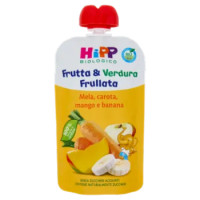 HiPP Biologico Frutta & Verdura Frullata Mela, Carota, Mango e Banana 90 g