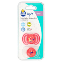 Neo Baby Light Succhietto Anatomico In Silicone 0m+ Dino Rosa 2 Pz