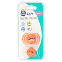 Neo Baby Light Succhietto Anatomico In Silicone 0m+ Dino Arancio 2 Pz