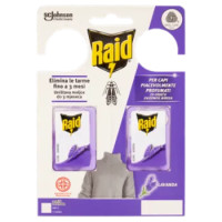 Raid Anti Tarme Gel Vestiti, Per Capi Piacevolmente Profumati, Fragranza Alla Lavanda, 2 x 3g