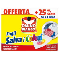 Omino Bianco Fogli Salva i Colori 16 + 4 Pz