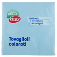 Selex Casa Bella Tovaglioli 2 Veli 33x33 Cm Azzurro 50 Pezzi