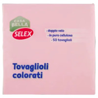Selex Casa Bella Tovaglioli 2 Veli 33x33 Cm Rosa 50 Pezzi