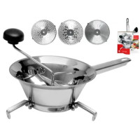 PASSAVERDURA TRIO HOME IN ACCIAIO INOX CON 3 DISCHI INTERCAMBIABILI 20 CM