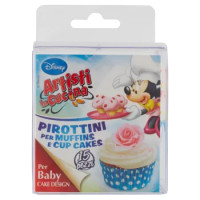 Pirottini Per Muffins e Cup Cakes Disney Artisti In Cucina 15 Pz