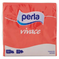 Perla Vivace Tovaglioli Rossi 50 Pz