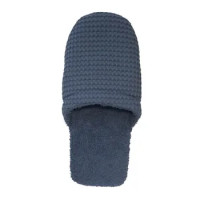 PANTOFOLA UOMO MORBIDONA GRIFF,PUNTA CHIUSA,COTONE E SPUGNA MORBIDA,COLORE BLU, NUM. 40-45