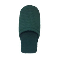 PANTOFOLA UOMO MORBIDONA GRIFF,PUNTA CHIUSA,COTONE E SPUGNA MORBIDA,COLORE VERDE, NUM. 40-45