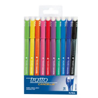 PENNE CANCELLABILI ASTUCCIO 10 TRATTO CANCELLIK COLORI ASSORTITI