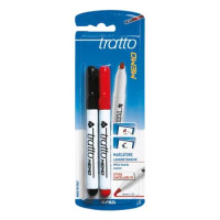 MARKER PER LAVAGNE BLISTER 2 TRATTO MEMO PUNTA MEDIA COLORI ASSORTITI