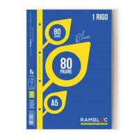 RICAMBI RAMBLOCK PER QUADERNO A5 RINFORZATI MISURE 15X21 40 FOGLI - RIGATURA 1 RIGO