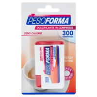 Pesoforma, Dolcificante In Compresse, Zero Calorie, Senza Glutine, Senza Aspartame, 300 x 50 Mg