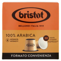 Bristot 100% Arabica 30 Capsule Compatibili Nespresso* 165 g
