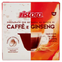 Ristora Caffè e Ginseng Capsule Compatibili Con Macchine Nescafè Dolce Gusto 16 x 13 g