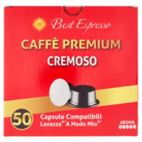 Best Espresso Caffè Premium Cremoso 50 Capsule Compatibili Lavazza* A Modo Mio* 350 g
