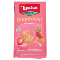 Loacker Quadratini Strawberry Wafer Con Crema Alla Fragola Wafers 125 g