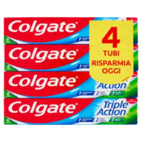 Colgate Dentifricio Triple Action Protezione Carie 4x75 Ml