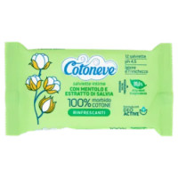 Cotoneve Salviette Intime Con Mentolo e Estratto Di Salvia Rinfrescanti 12 Pz