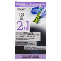 Dikson 2in1 Crema Colorante Per Capelli + Trattamento In Un Unico Prodotto 100 Nero