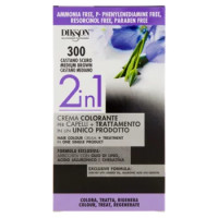 Dikson 2in1 Crema Colorante Per Capelli + Trattamento In Un Unico Prodotto 300 Castano Scuro