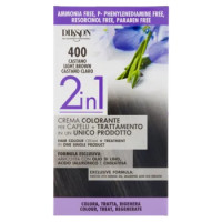 Dikson 2in1 Crema Colorante Per Capelli + Trattamento In Un Unico Prodotto 400 Castano