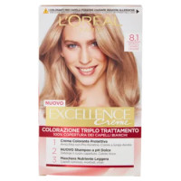L'Oréal Paris Excellence Crema Colorante Triplo Trattamento Avanzato, 8.1 Biondo Chiaro Cenere