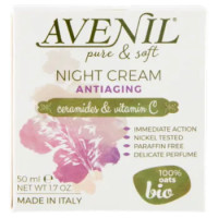 Avenil Pure & Soft Crema Notte Antietà Ceramidi & Vitamina C 50 Ml