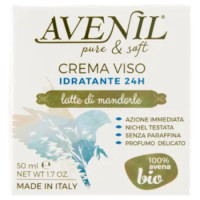 Avenil Pure & Soft Crema Viso Idratante 24H Latte Di Mandorle 50 Ml