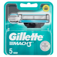 Gillette Mach3 Lame Di Ricambio Per Rasoio Da Uomo 5 Ricariche