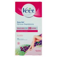 Veet Strisce Depilatorie Per Gambe, Braccia, Ascelle e Zona Bikini, Confezione Da 16 Strisce