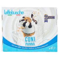 Lattebusche 6 Coni gelato alla panna