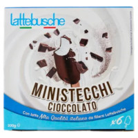 Lattebusche 6 Ministecchi gelato alla panna ricoperto di cioccolato al latte