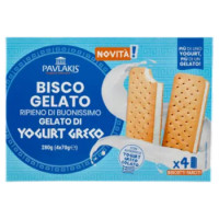 Pavlakis Bisco Gelato Ripieno Di Buonissimo Gelato Di Yogurt Greco 4 x 70 g