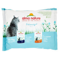 Almo Nature Urinary Help Adult & Mature Cat 3 Con Pesce, 3 Con Pollo 6 x 70 g