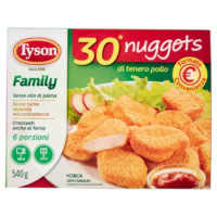 Tyson Family 30* Nuggets Di Tenero Pollo Cotti e Surgelati 540 g