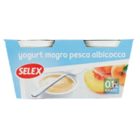 Selex Yogurt Magro Pesca e Albicocca 2x125 g