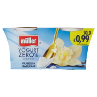 Müller Yogurt Zero% Grassi Vaniglia Naturale 2 x 125 g