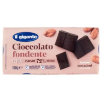 IL GIGANTE Cioccolato Fondente Extra Cacao 72% Minimo 100 g