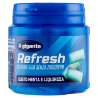 IL GIGANTE Refresh Chewing Gum Senza Zucchero Gusto Menta e Liquirizia 105 g