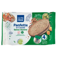 Nutrifree Panfette Ai Cereali Senza Glutine 4 Monoporzioni Da 2 Fette 320 g