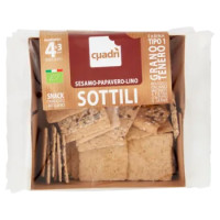 Quadrì Sottili Sesamo-Papavero-Lino 100 g