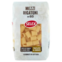 Selex Pasta Di Semola Trafilata Al Bronzo Mezzi Rigatoni 500 g