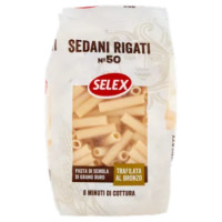 Selex Pasta Di Semola Trafilata Al Bronzo Sedani Rigati 500 g