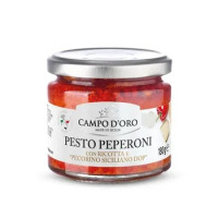 Campo D'Oro Pesto di Peperoni con Ricotta e Pecorino Siciliano DOP 180 g
