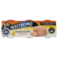 Nostromo Una Goccia D'olio Il Morbido Tonno All'Olio Di Semi Di Girasole e Extravergine 3 x 65 g