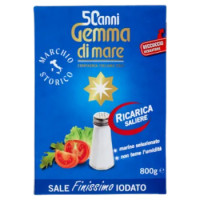Gemma Di Mare Ricarica Saliere Sale Finissimo Iodato 800 g