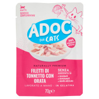 ADoC For Cats Naturally Premium Filetti Di Tonnetto Con Orata In Gelatina 70 g